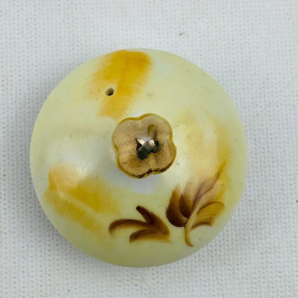 Vtg Enesco Fruit Pattern Teapot Gold Trim Hand Painted E2355‎ Pear Apple Grapes